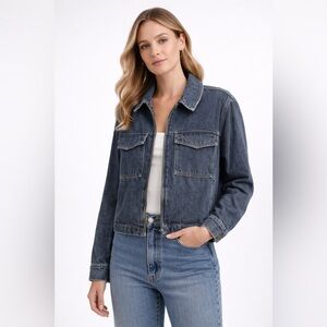 ✨ Old Navy Denim Zip-Up Shacket – NWOT – Women’s Size M ✨